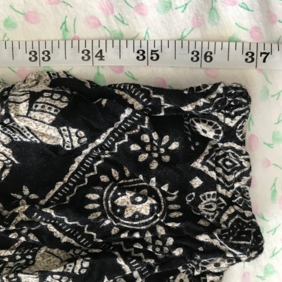 Bohemian Hippie Elephant Harem Pants XS/S High Waisted Loungewear Side Pocket - Picture 10 of 12